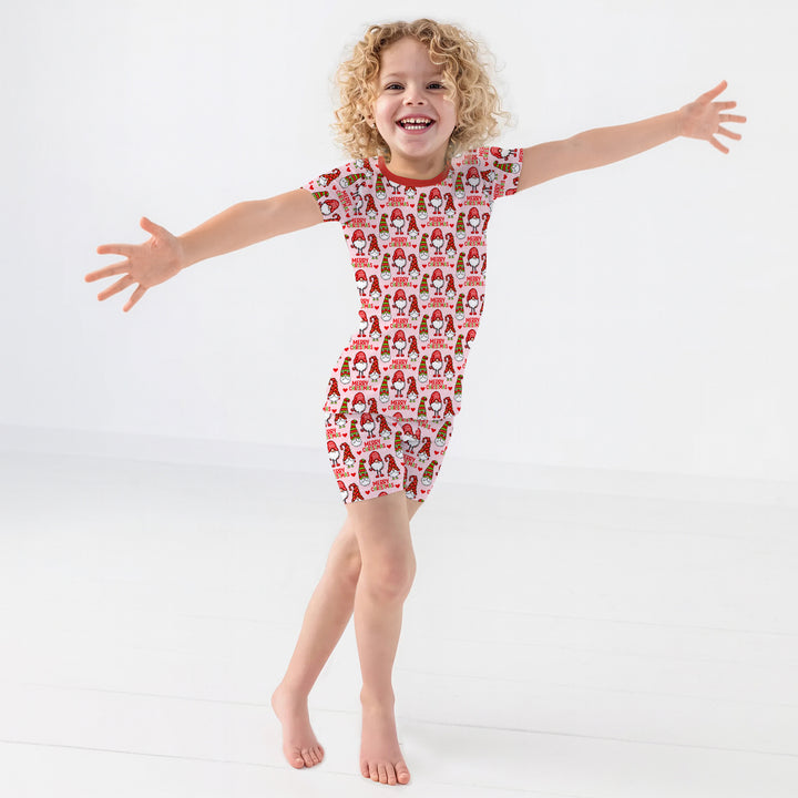 Template Zweiteiliges Pyjama-Set mit kurzen Ärmeln und Shorts