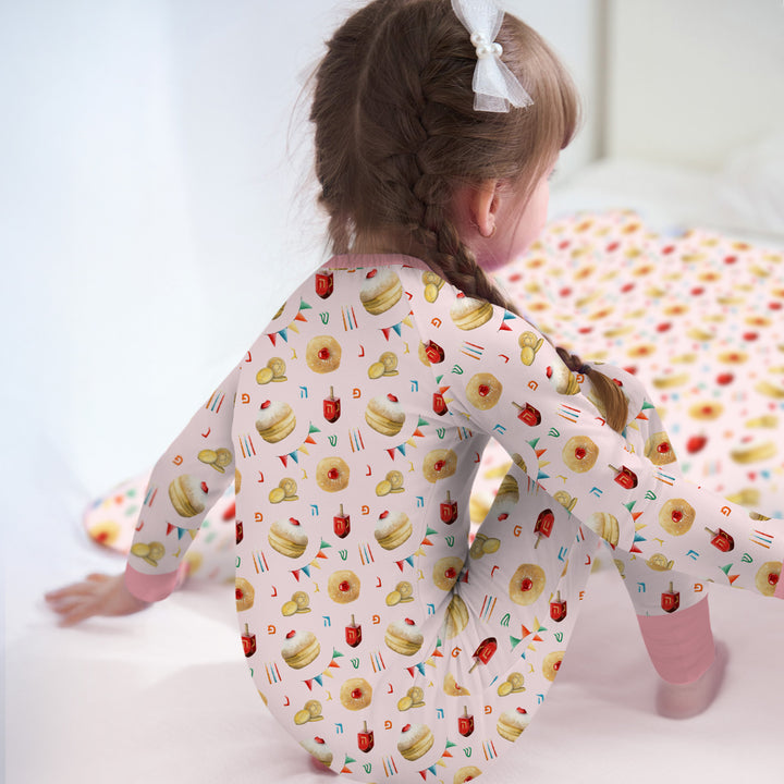 Hanukkah Donuts Convertible Zippy , Hanukkah Donuts Convertible Zippy - 0-3M / Blue