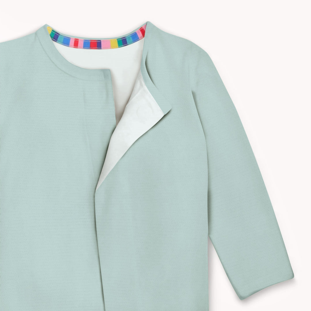 Sage Magnetic Footie Romper