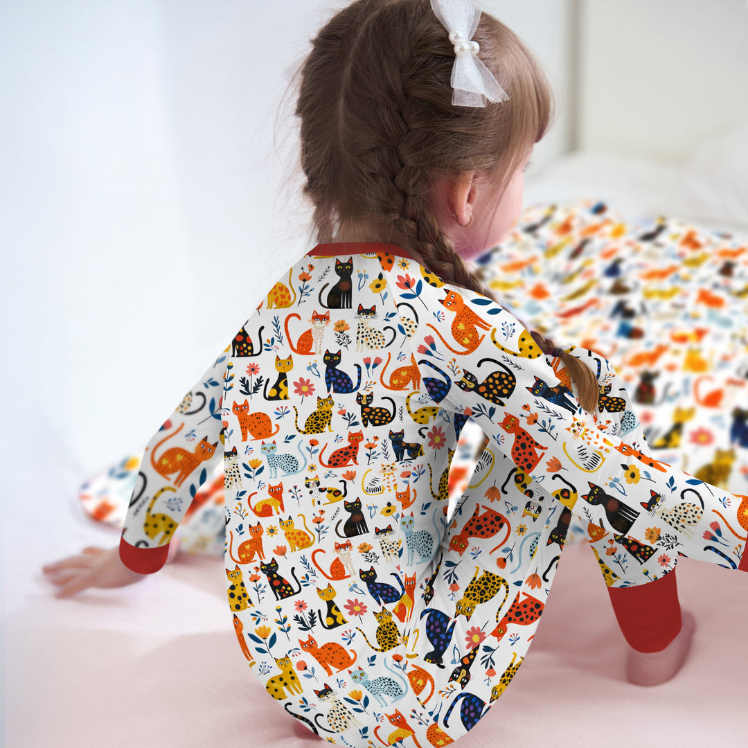 Whimsy Woodland Cats Convertible Zippy