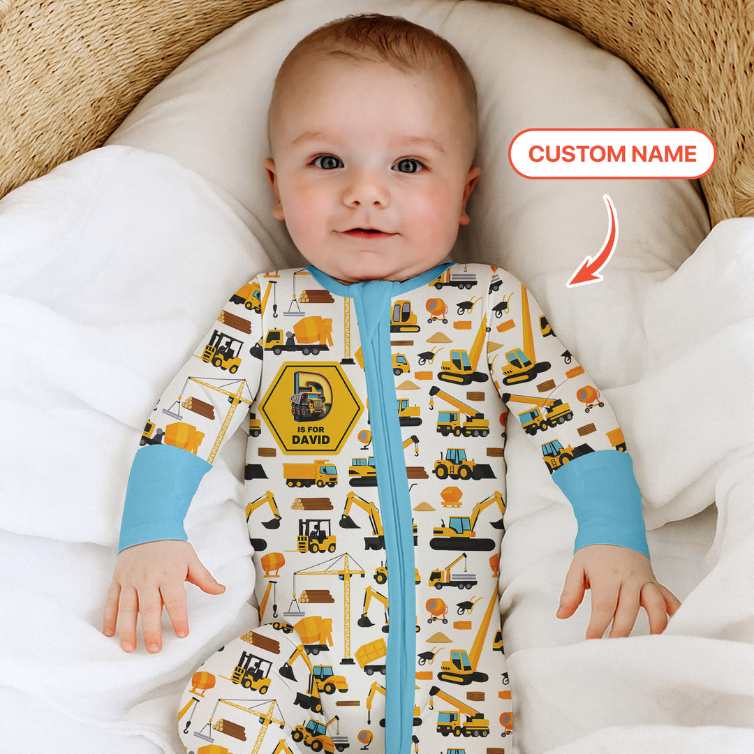 Custom Name Construction Initials Convertible Zippy