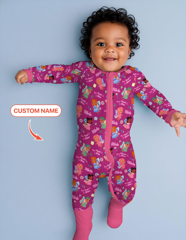 Custom Name Little Garden Fairy Convertible Zippy