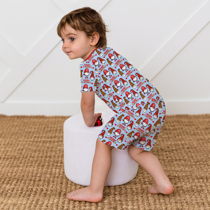 Template Zweiteiliges Pyjama-Set mit kurzen Ärmeln und Shorts