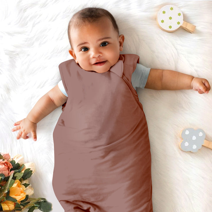 Earthy Brown Baby Sleep Bag Bamboo – Warm & Breathable