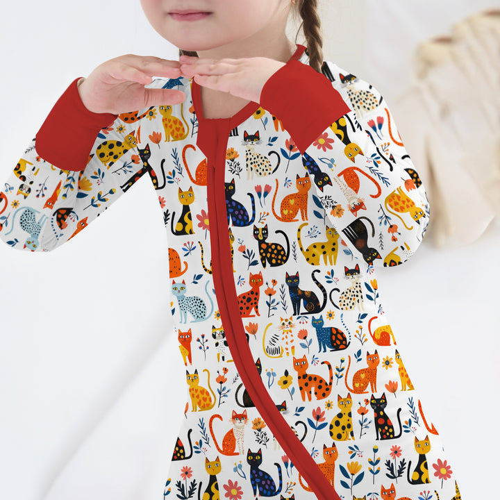 Whimsy Woodland Cats Convertible Zippy