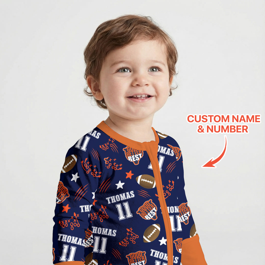 Custom Name Football Good Better Best Convertible Zippy