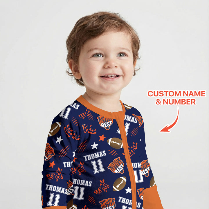 Custom Name Football Good Better Best Convertible Zippy