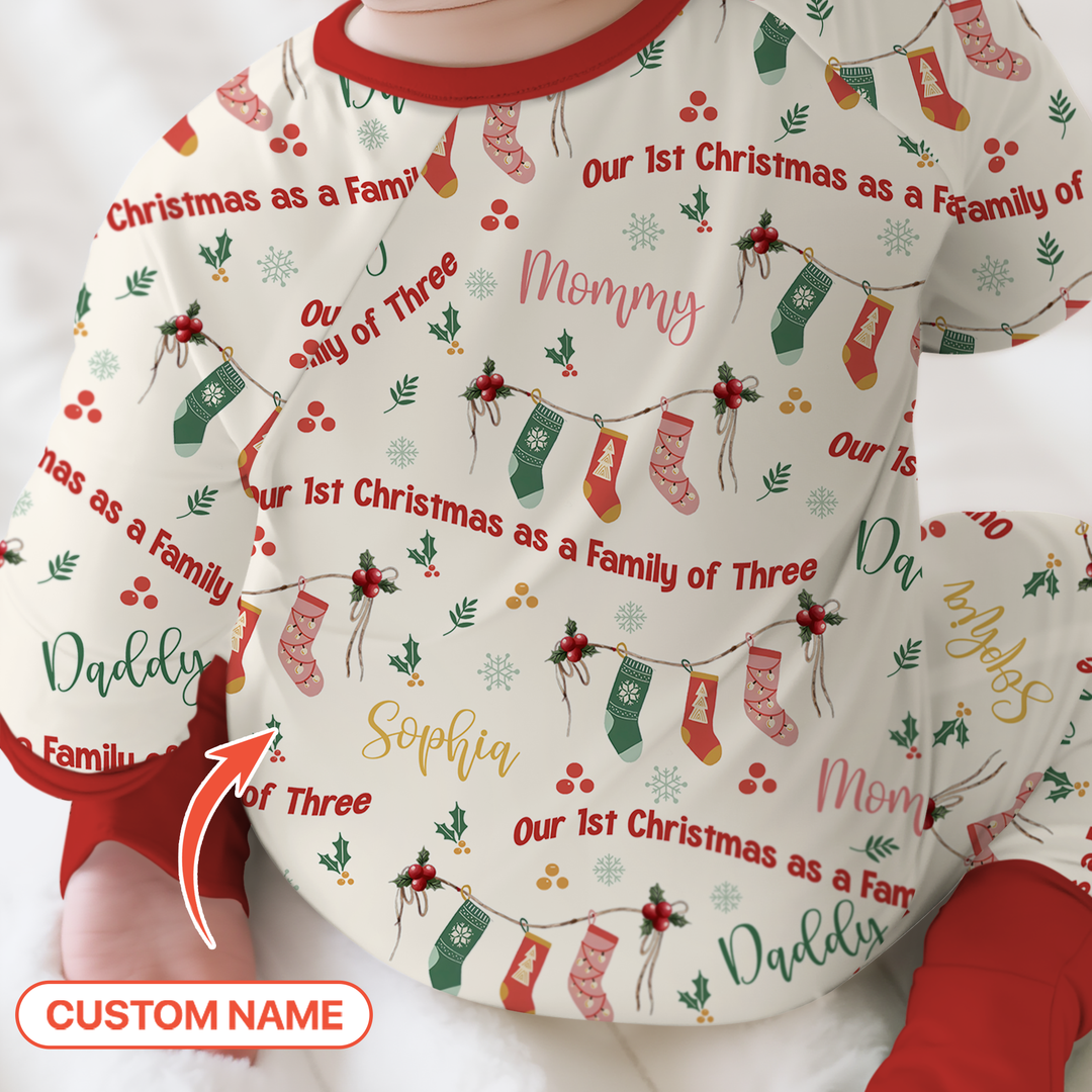 Custom Name Family Christmas Stockings Convertible Zippy
