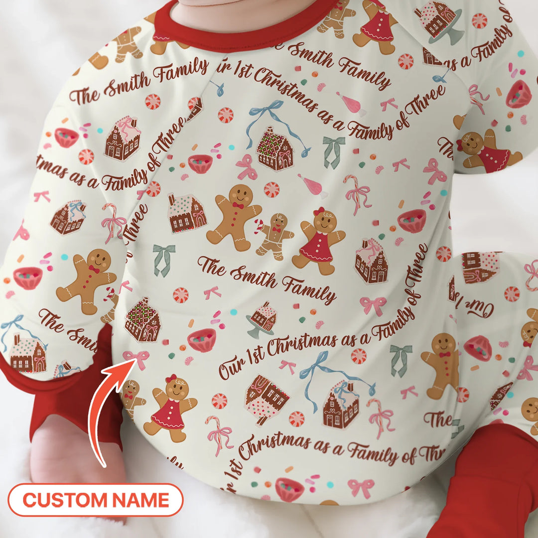 Custom Name Family Gingerbread Convertible Zippy