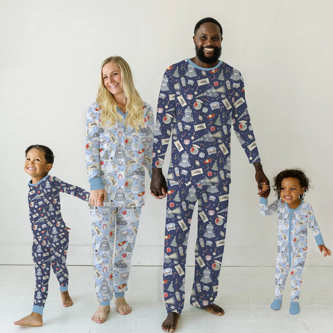Christmas Train Two Piece Short Sleeve Pajama Set