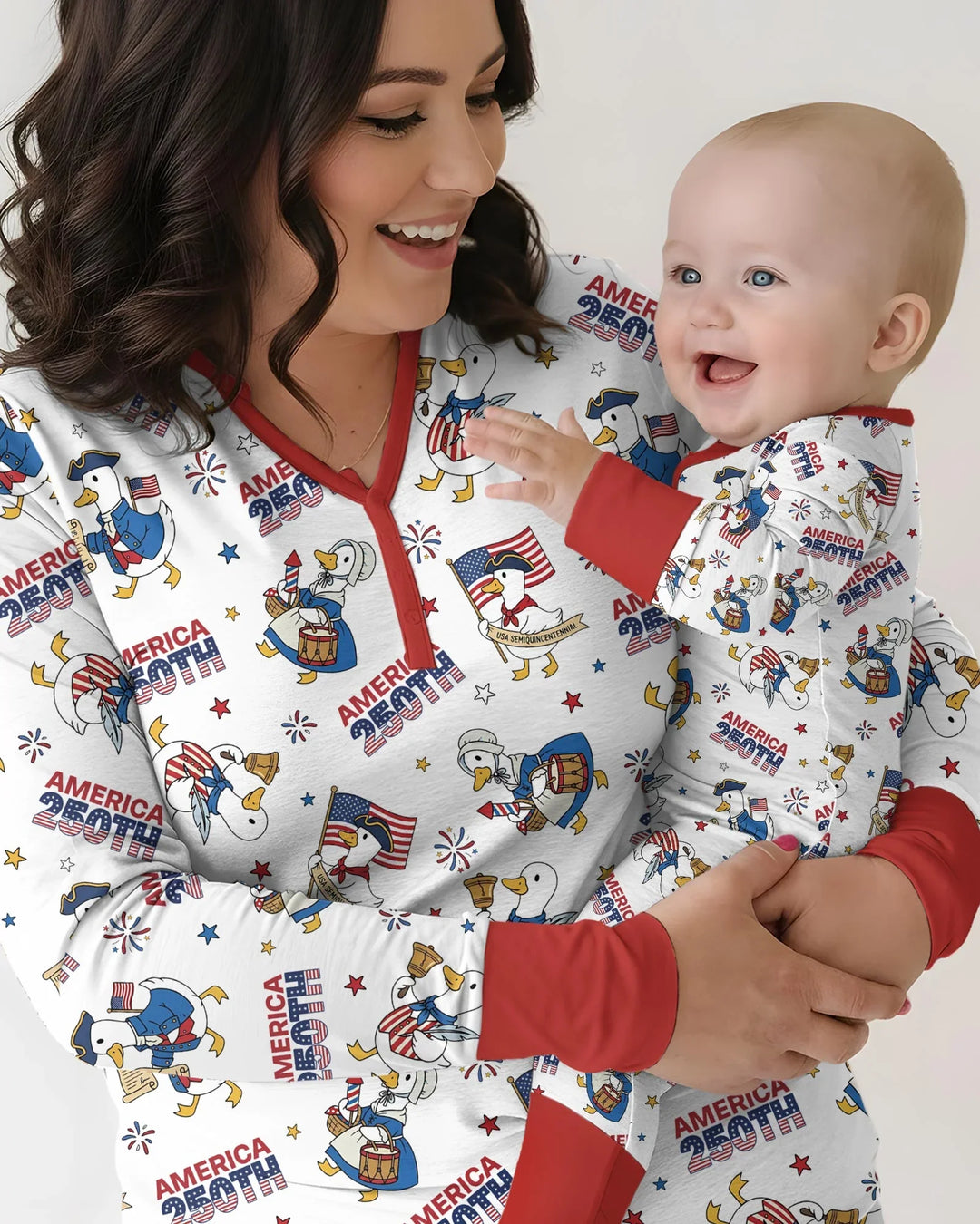 Patriotic Goose Celebrating 250 Years Bamboo Women Pajama Set