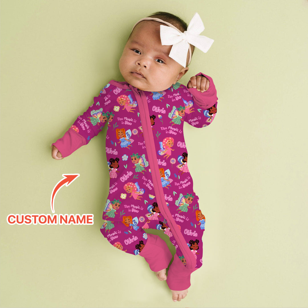 Custom Name Little Garden Fairy Convertible Zippy