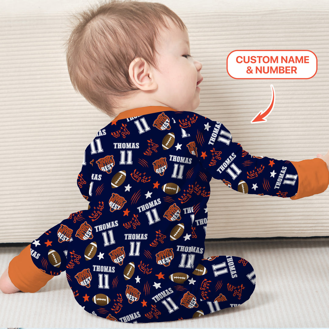 Custom Name Football Good Better Best Convertible Zippy