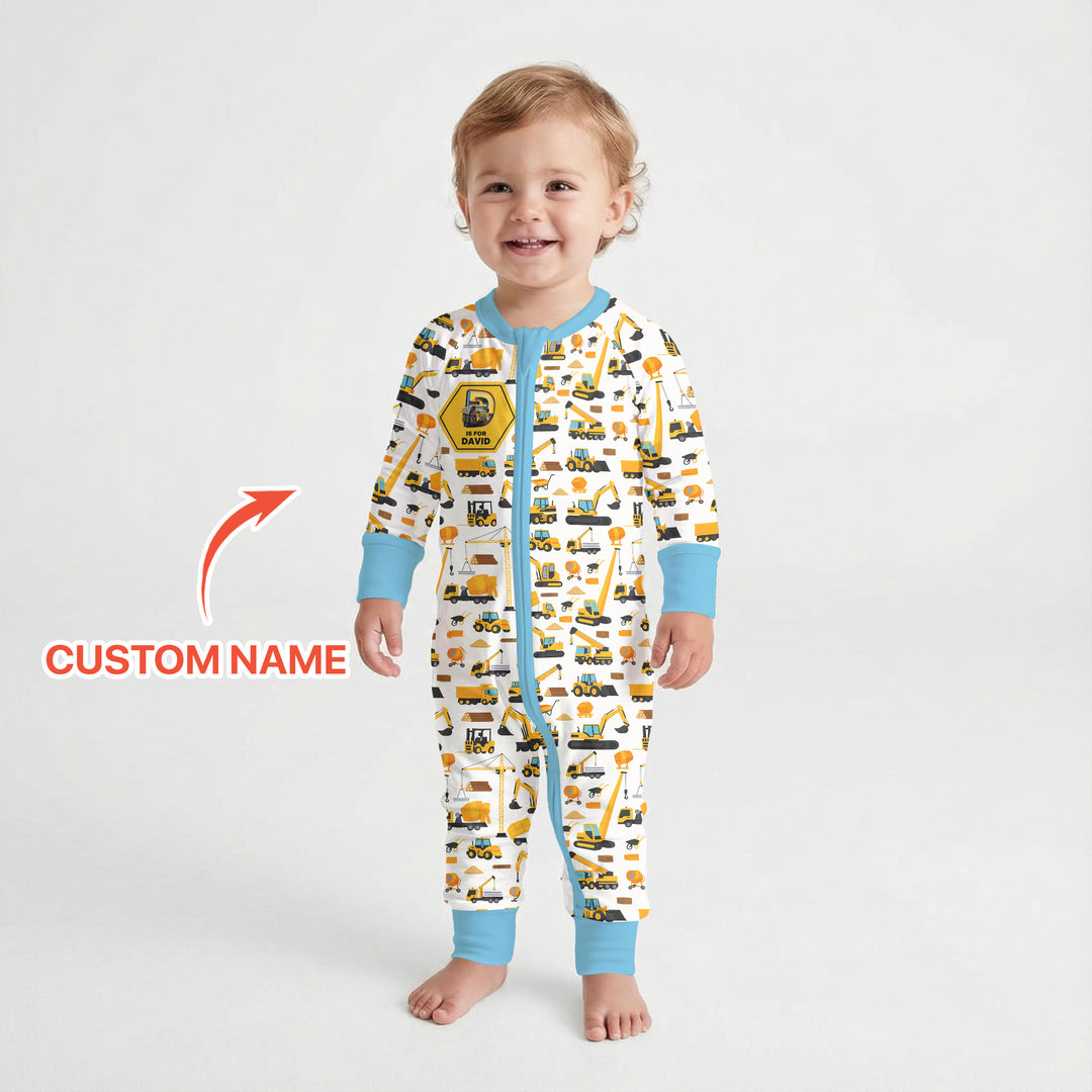 Custom Name Construction Initials Convertible Zippy