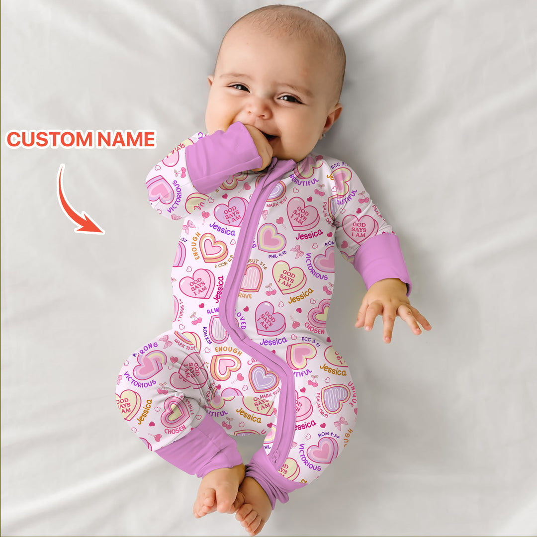 God Says I Am Sweet Heart Matching Mommy & Baby Convertible Zippy