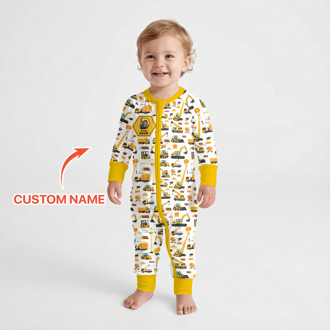 Custom Name Construction Initials Convertible Zippy