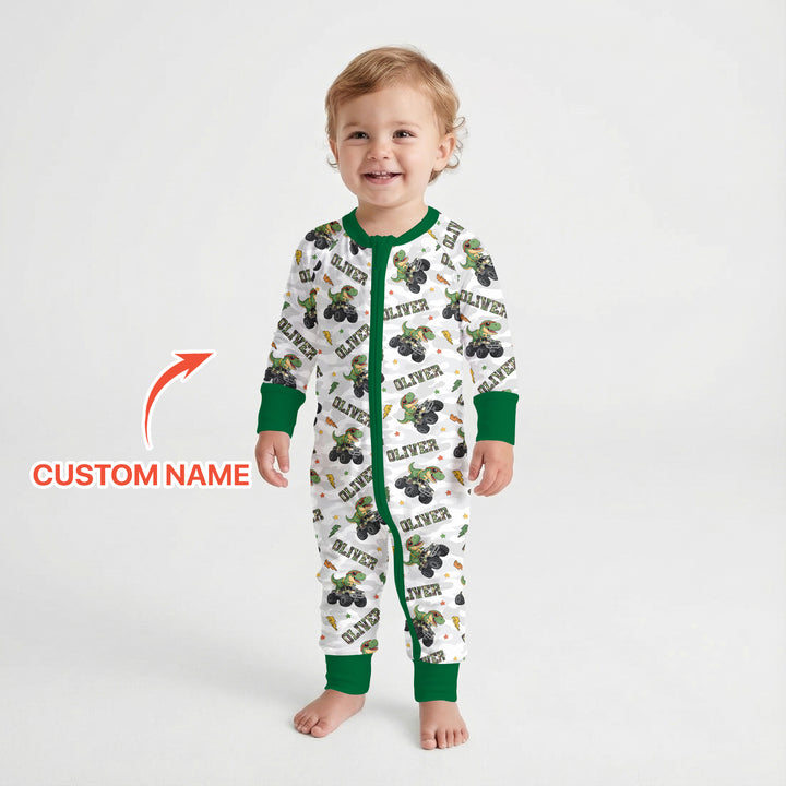 Custom Name Camo Trucker Dino Convertible Zippy