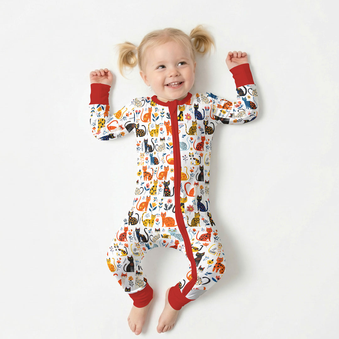 Whimsy Woodland Cats Convertible Zippy