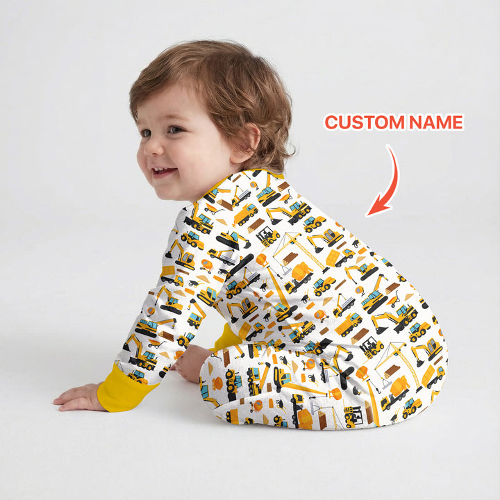 Custom Name Construction Initials Convertible Zippy