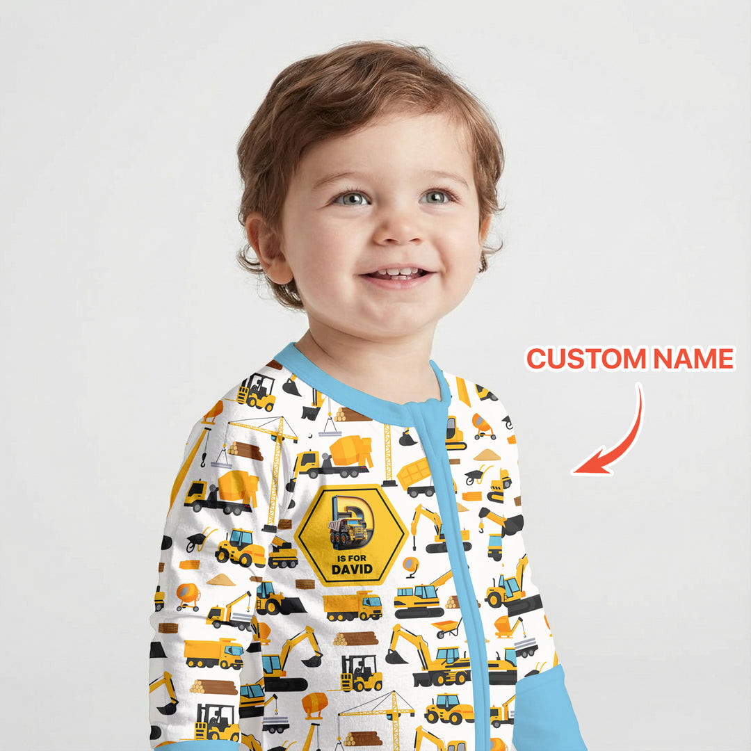 Custom Name Construction Initials Convertible Zippy