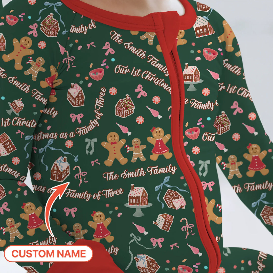Custom Name Family Gingerbread Convertible Zippy