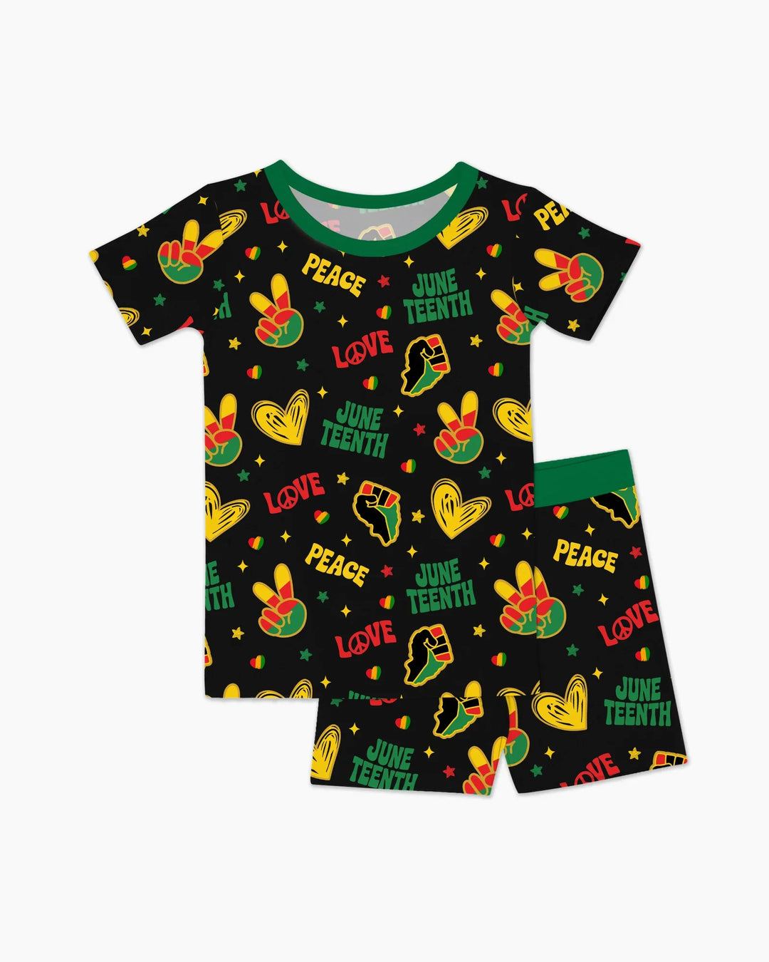Template Zweiteiliges Pyjama-Set mit kurzen Ärmeln und Shorts