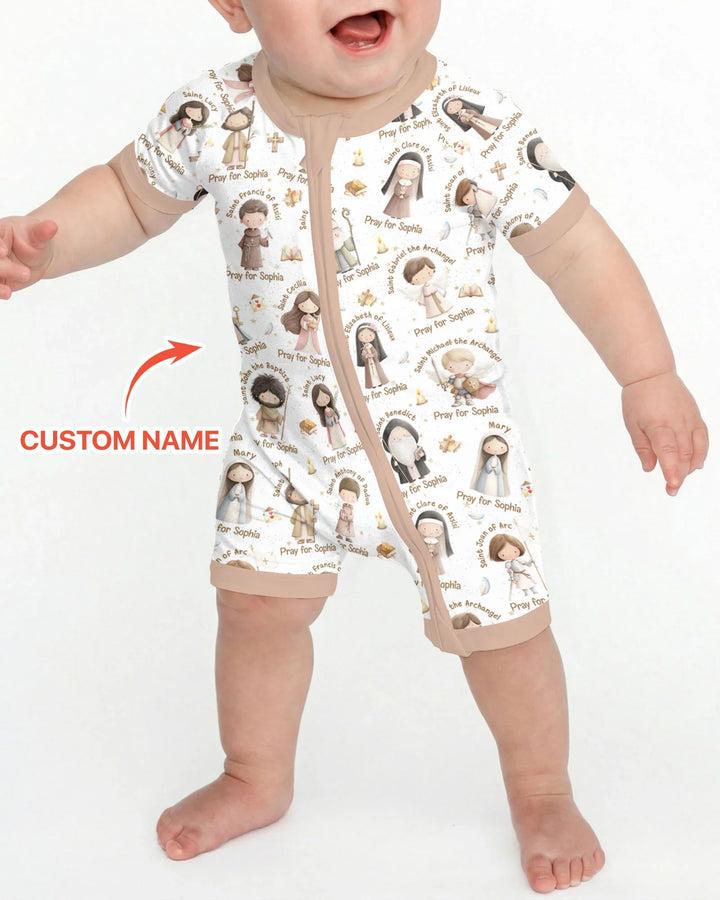 Pray For Me Custom Name Bamboo Shorty Zippy