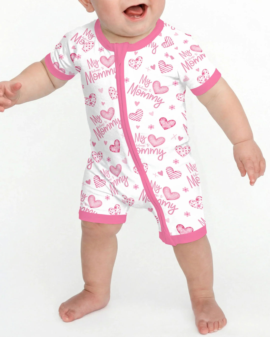 My Heart Belongs To Mommy Bamboo Shorty Zippy