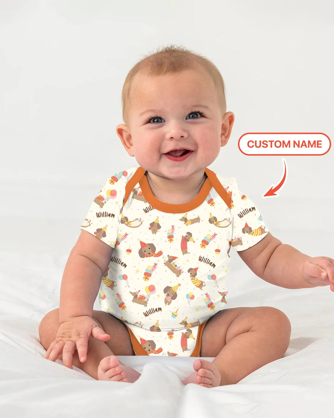 Gerippte Babykleidung mit individuellem Foto - Weich &amp; Skizzenhaft