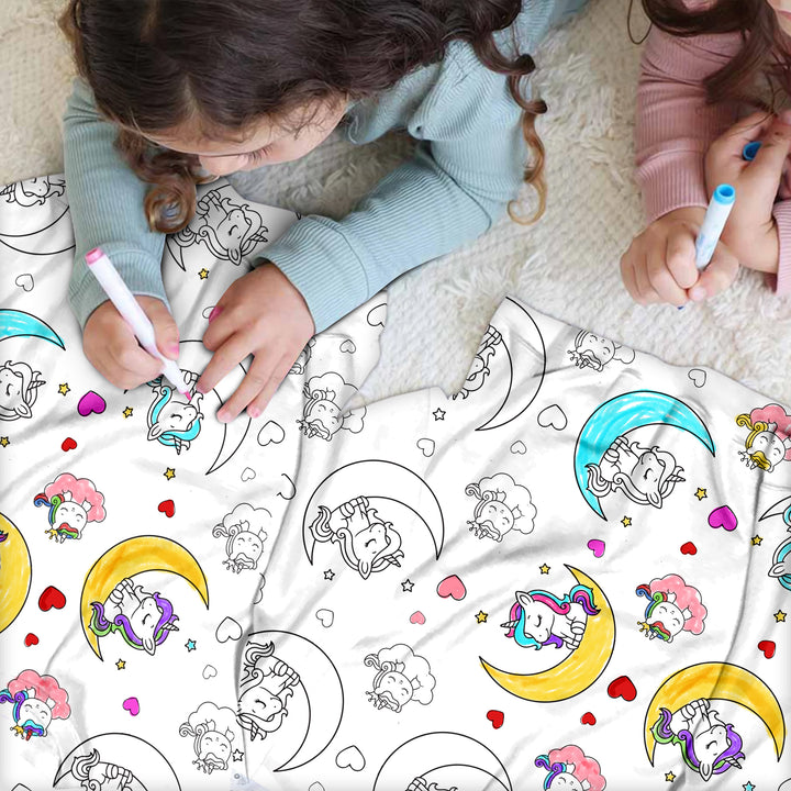 DIY Coloring Unicorn & Princess Pajamas