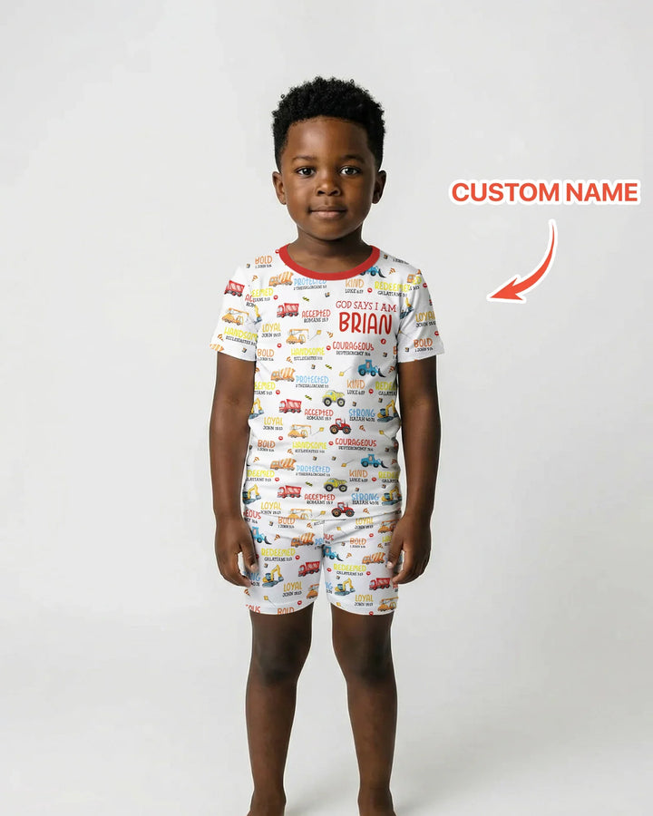 Zweiteiliges Pyjama-Set mit kurzen Ärmeln und Shorts im Sommer-Design