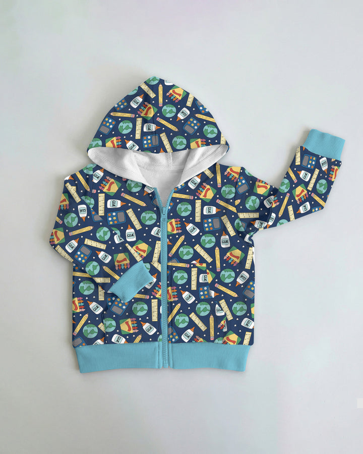 Sudadera con capucha y cremallera de bambú personalizada