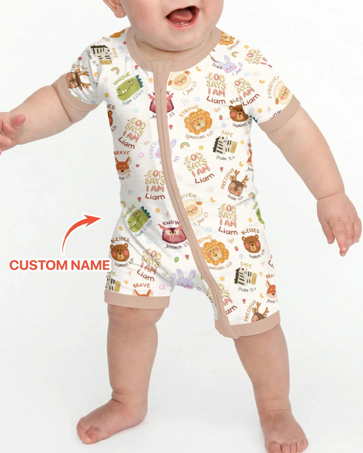 God Says I Am — Little Flock Custom Name Shorty Zippy