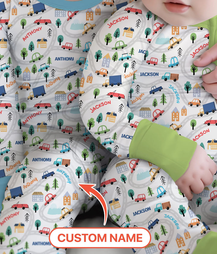 Custom Name Road Map Convertible Zippy