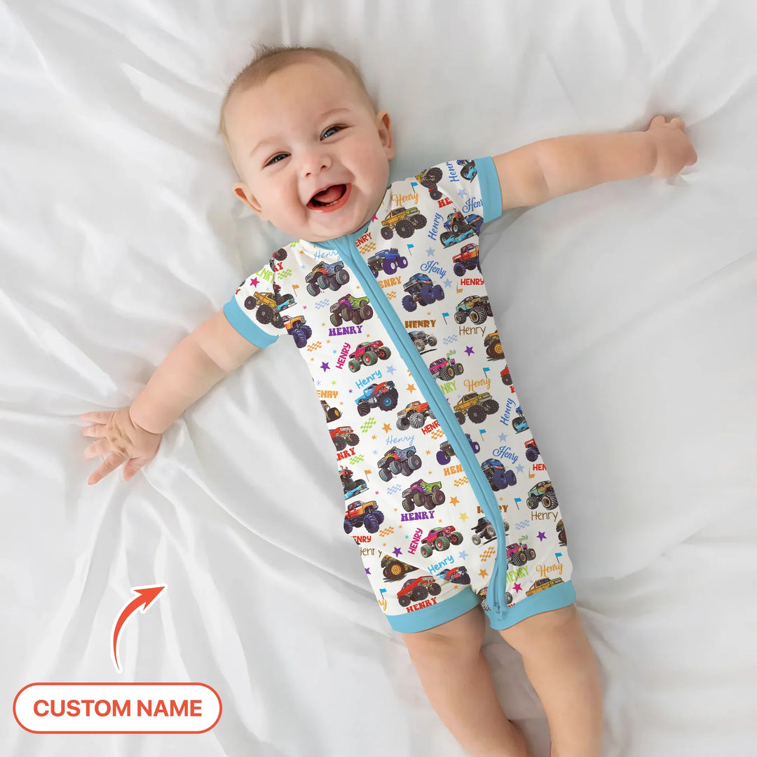 Monster Truck Custom Name Shorty Zippy , Monster Truck Custom Name Shorty Zippy - 0-3M