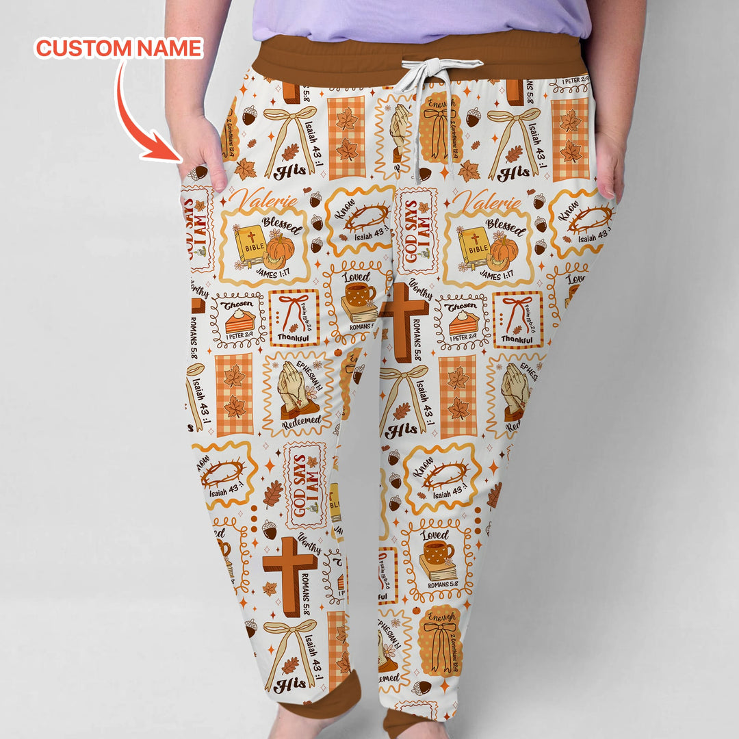 Custom Name I Am Thankful For Jesus Women Pajama Set , Custom Name I Am Thankful For Jesus Women Pajama Set - Only Shirt / S