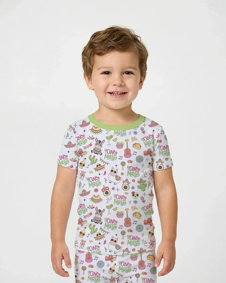 Cinco de Mayo Fiesta Bamboo Two Piece Short Sleeve Pajama Set