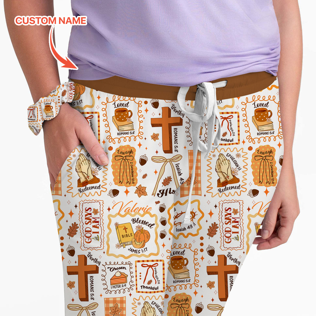 Custom Name I Am Thankful For Jesus Women Pajama Set , Custom Name I Am Thankful For Jesus Women Pajama Set - Only Shirt / S