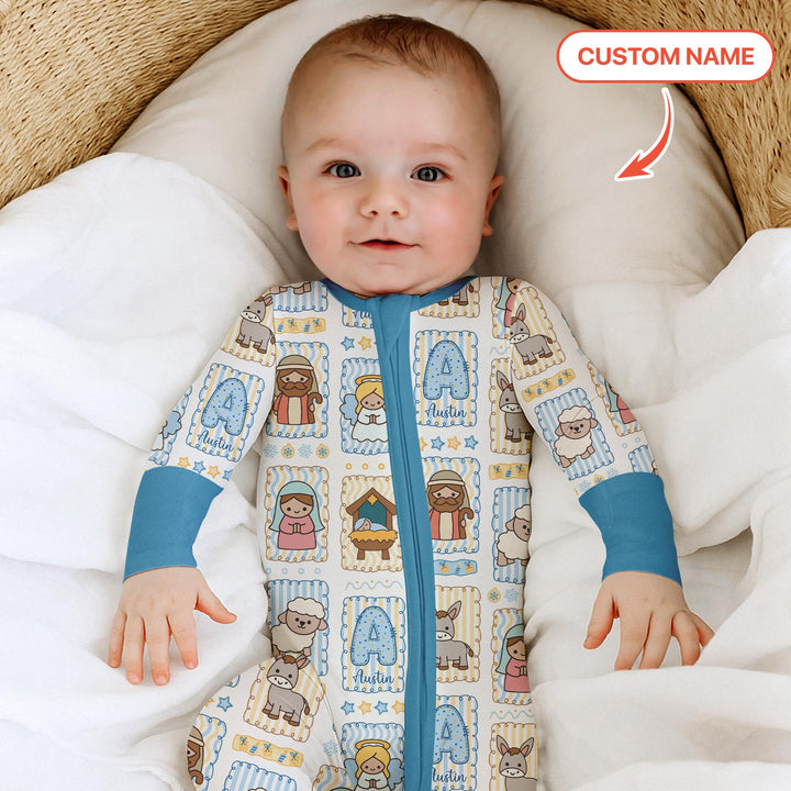 Custom Name Christmas Nativity Convertible Zippy