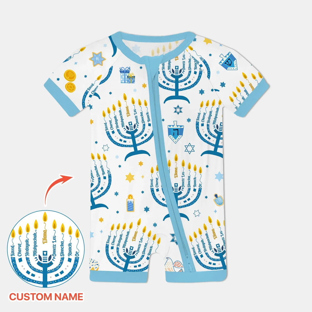 Hanukkah Custom Name Shorty Zippy