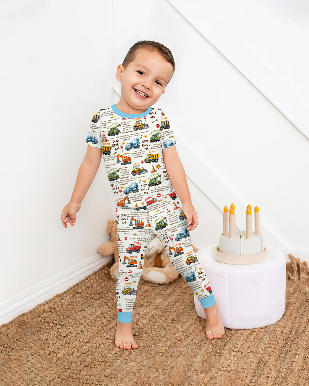 Zweiteiliges, kurzärmliges Pyjama-Set mit Marienkäfern