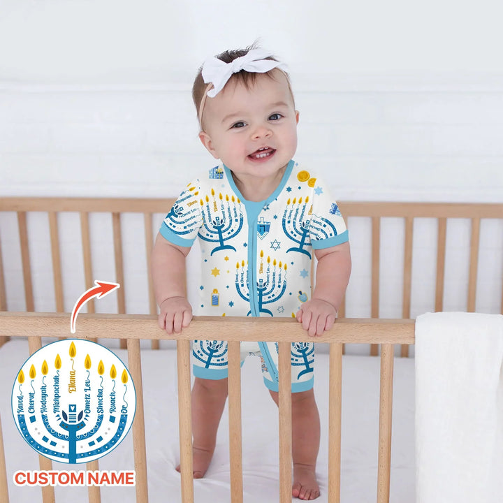 Hanukkah Custom Name Shorty Zippy