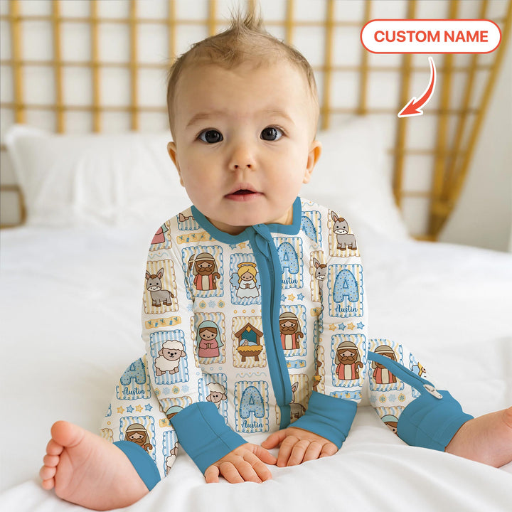 Custom Name Christmas Nativity Convertible Zippy