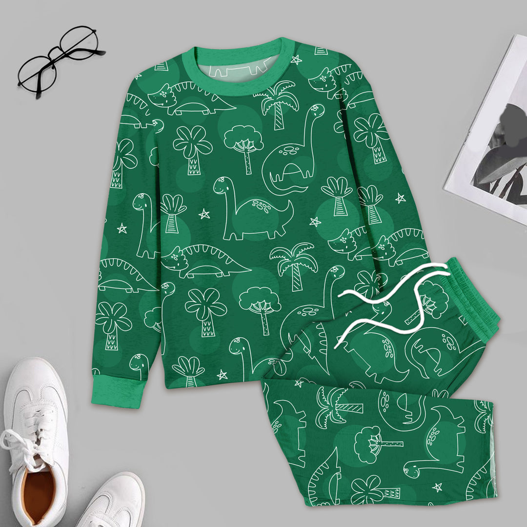 Bamboo Green Dinos Outfit for Men – Bold and Relaxed