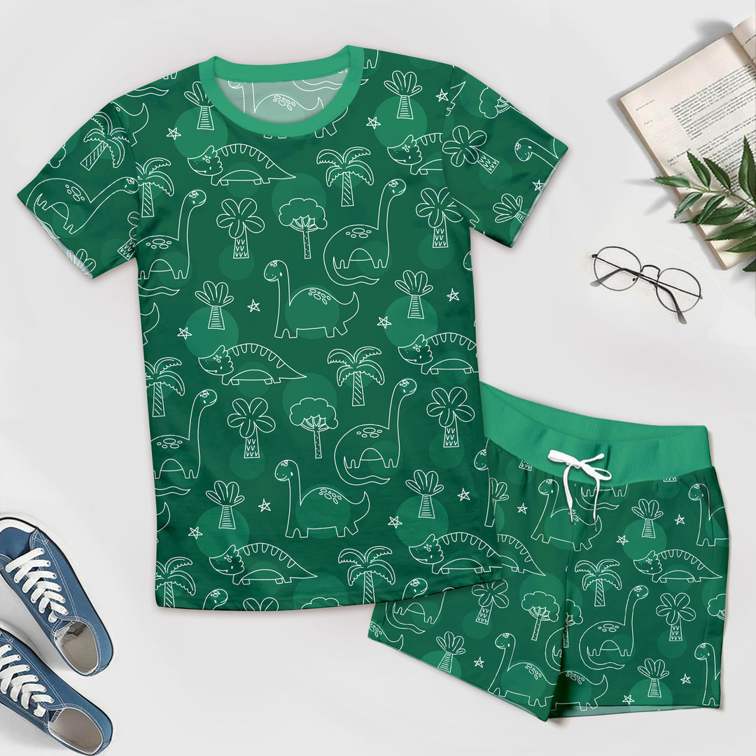 Bamboo Green Dinos Outfit for Men – Bold and Relaxed