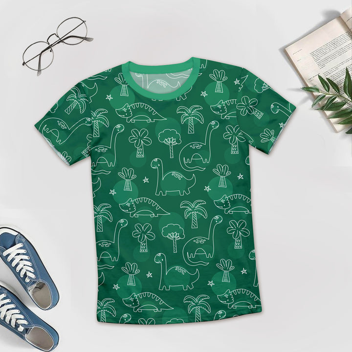 Bamboo Green Dinos Outfit for Men – Bold and Relaxed