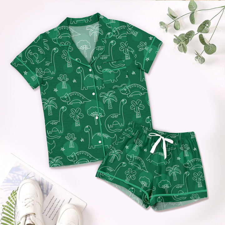 Bamboo Green Dinos Outfit for Kids – Fun and Comfortable