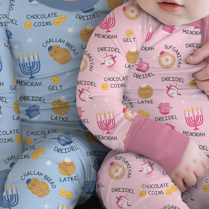 Family Hanukkah Matching Convertible Zippy