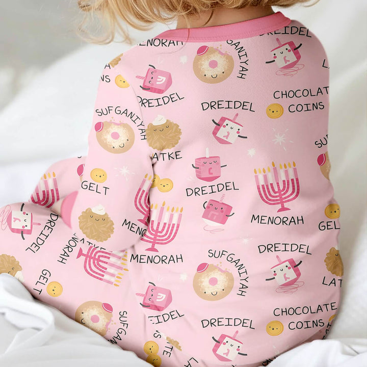 Family Hanukkah Matching Two Piece Long Sleeve Pajama Set