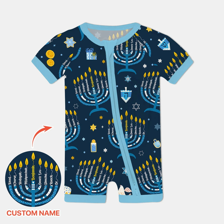 Hanukkah Custom Name Shorty Zippy